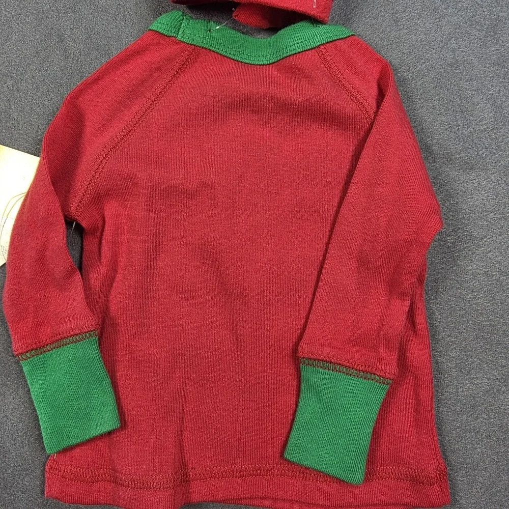 Disney Mickey Mouse Christmas Outfit Baby Boy Size 6m Red / Green NwT